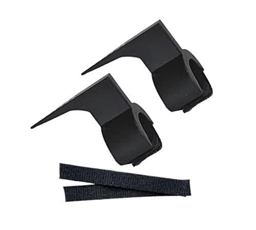 Braid Aid Bundle with Extra Velcro featuring two black finger parting tools and two additional Velcro straps for precise hair sectioning. Ideal for braiding and styling.